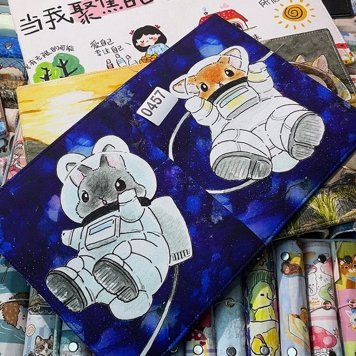 织绣A5 活页不加纸打孔0457