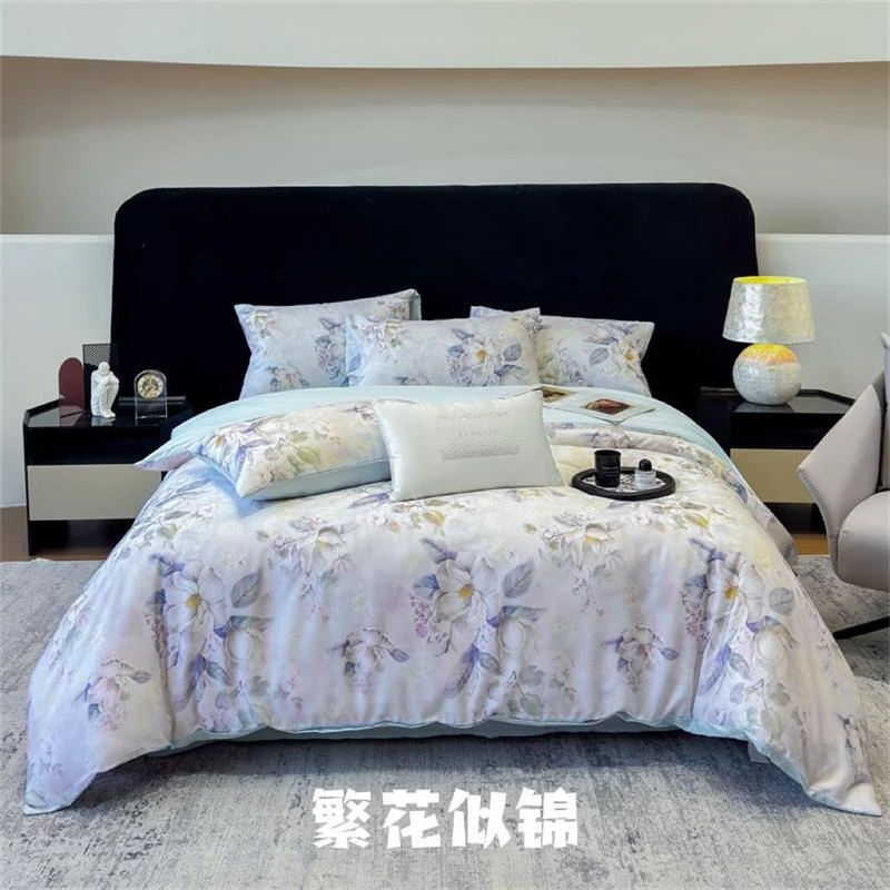 【晴美】莱赛尔天丝数码印花四件套-繁华似锦