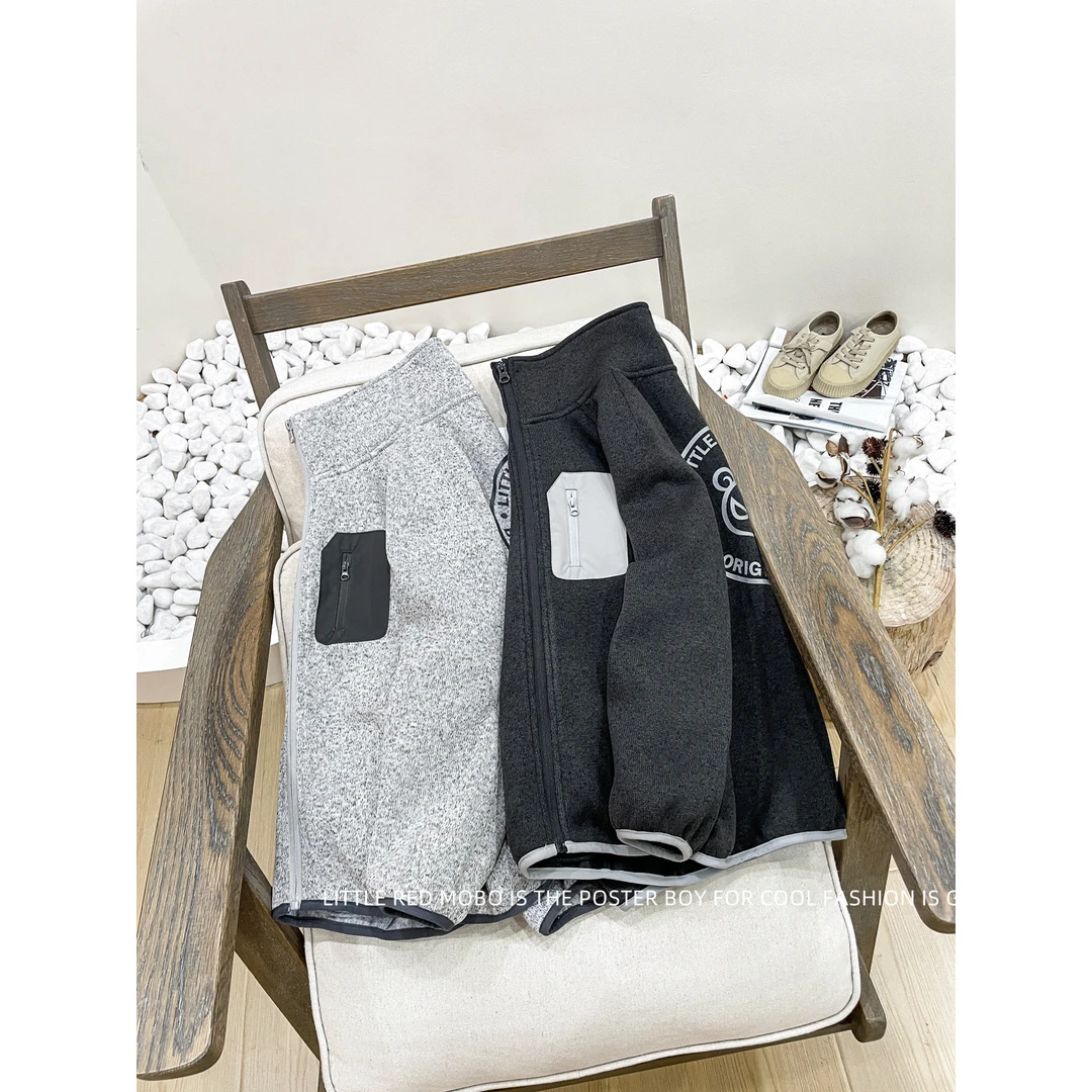 【现现】童装男儿童百搭休闲加绒外套2025秋冬新款MMY841376