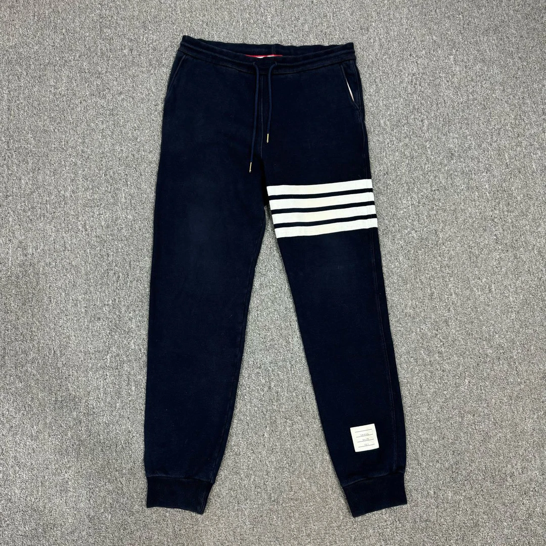 99新 THOMBROWNE 11185779 Thom Browne TB藏蓝色经典卫裤4码98新