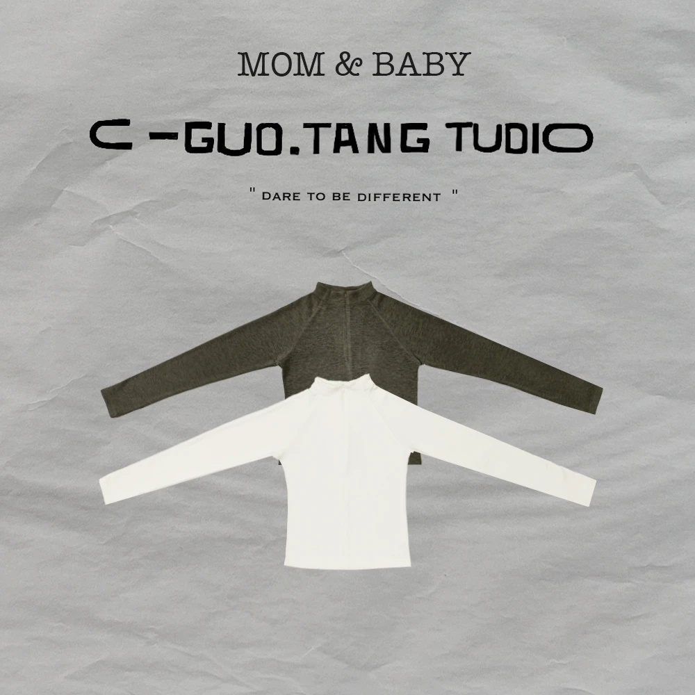 C-Guo.Tang Studio磨毛加厚蛋白轻户外运动前拉链打底T恤时尚休闲