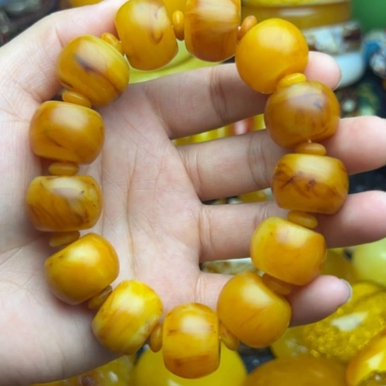 未镶嵌琥珀手链蜜蜡