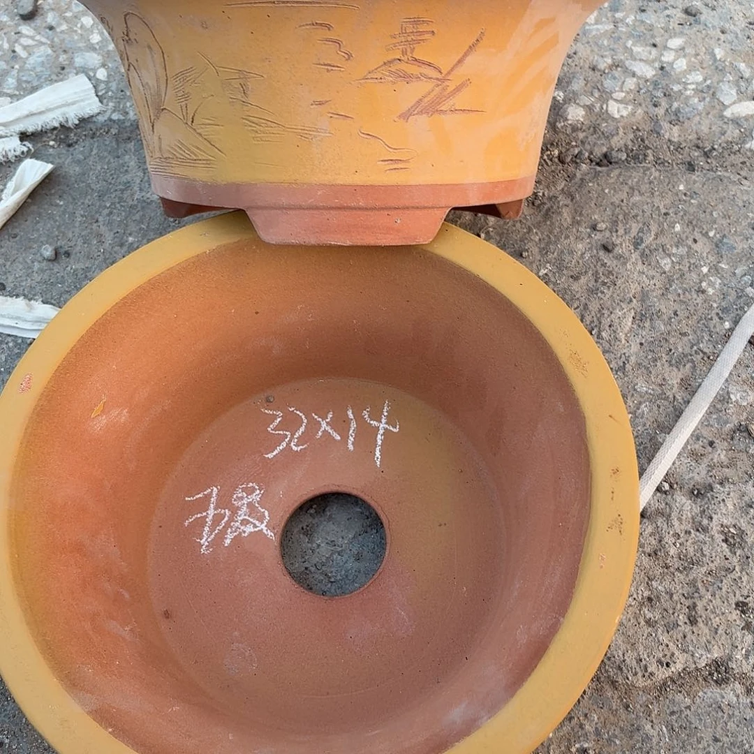 宜兴紫砂花盆，现货发