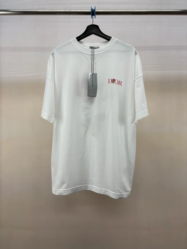 全新未使用 DIOR/迪奥 刺绣花卉logo短袖/XS码/M5582