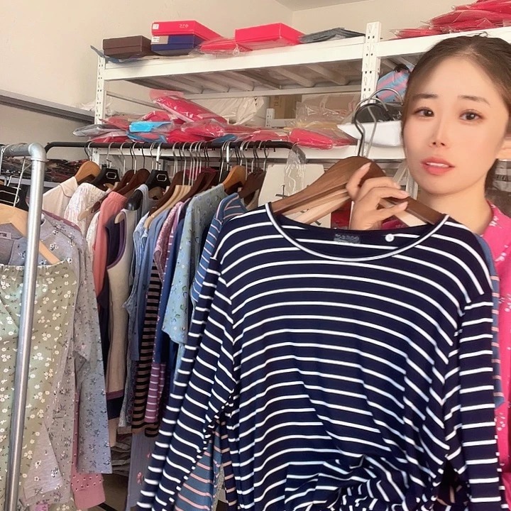 棉5x宽松秋衣套头妈妈