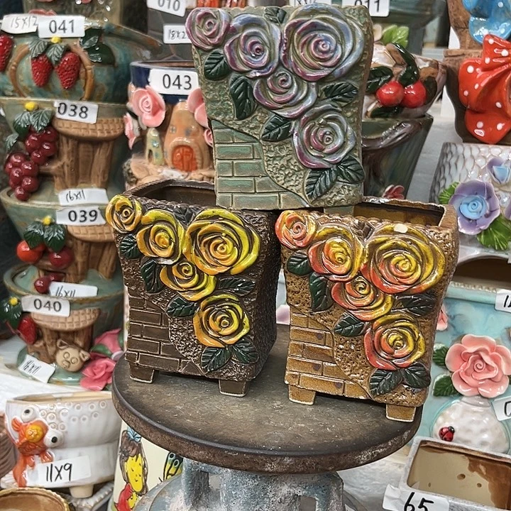 花盆紫砂粗陶材质多肉花盆