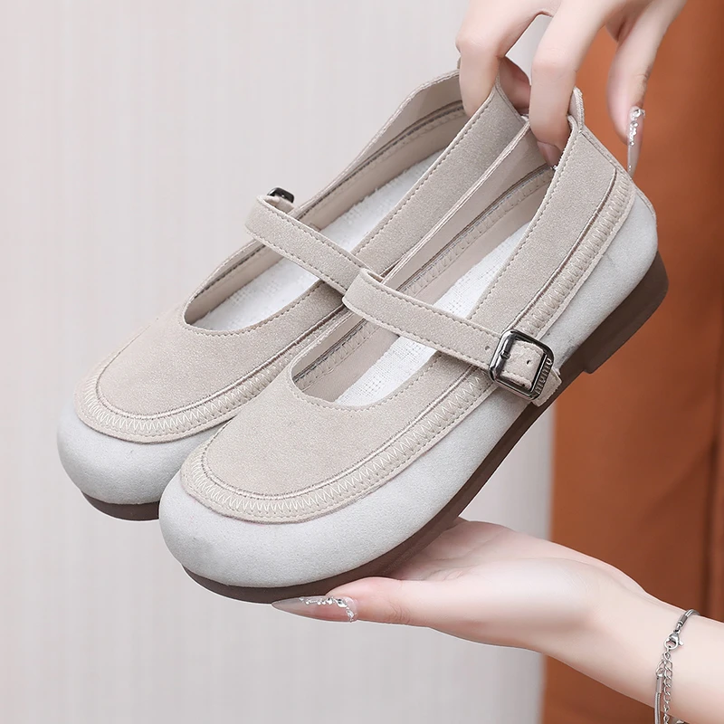 2025新款春秋季浅口舒适老北京布鞋透气休闲轻便一脚蹬女鞋妈妈鞋