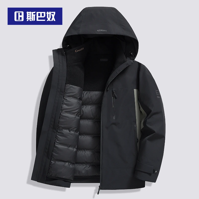 【马年】90鹅绒可拆内胆工装羽绒服男短款2025冬季新款户外保暖外套