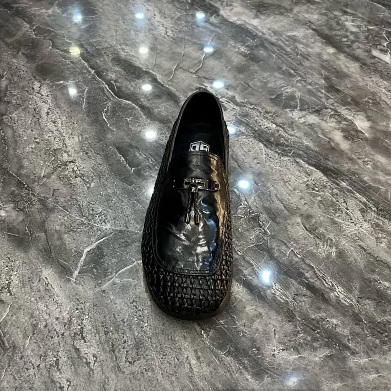 新款夏季休闲薄款一脚蹬豆豆鞋乐福鞋商务潮流男百搭透气