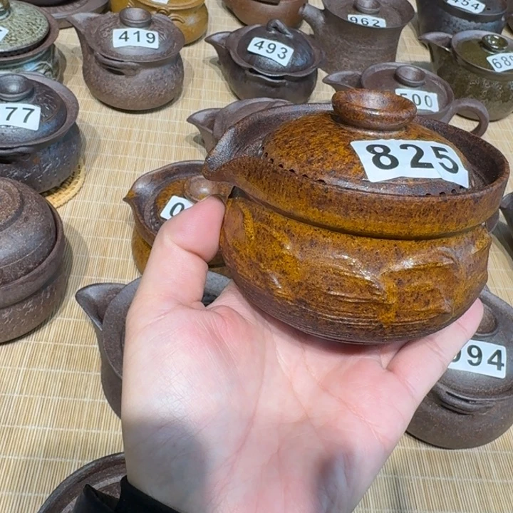 杯粗瓷茶具素胎无釉盖碗