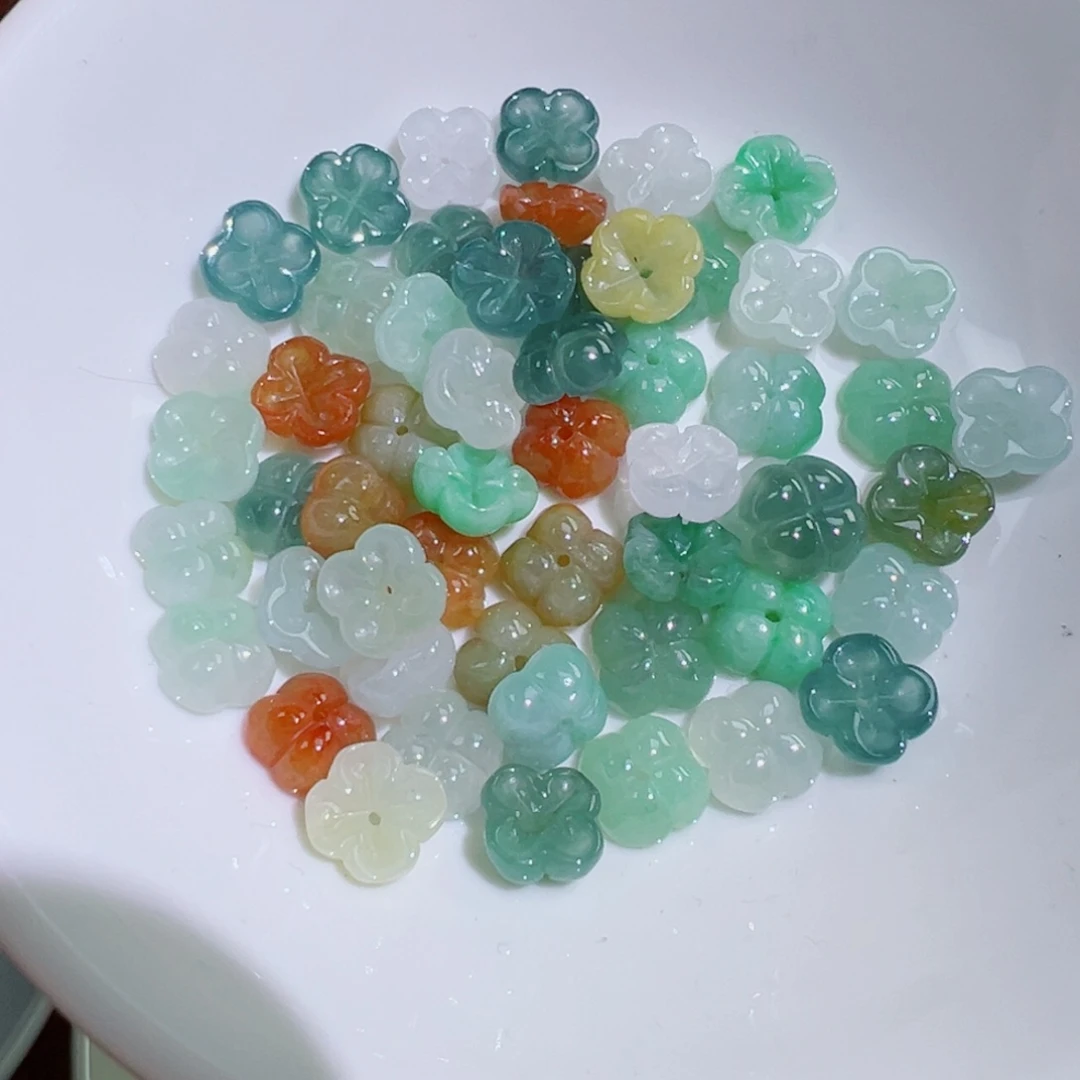 翡翠散珠花花一个，可挑，多样性发货