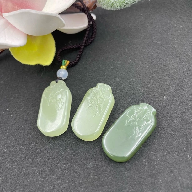 格尔木高冰【柿柿如意】天然玉石和田玉晴水吊坠（多样性发一）