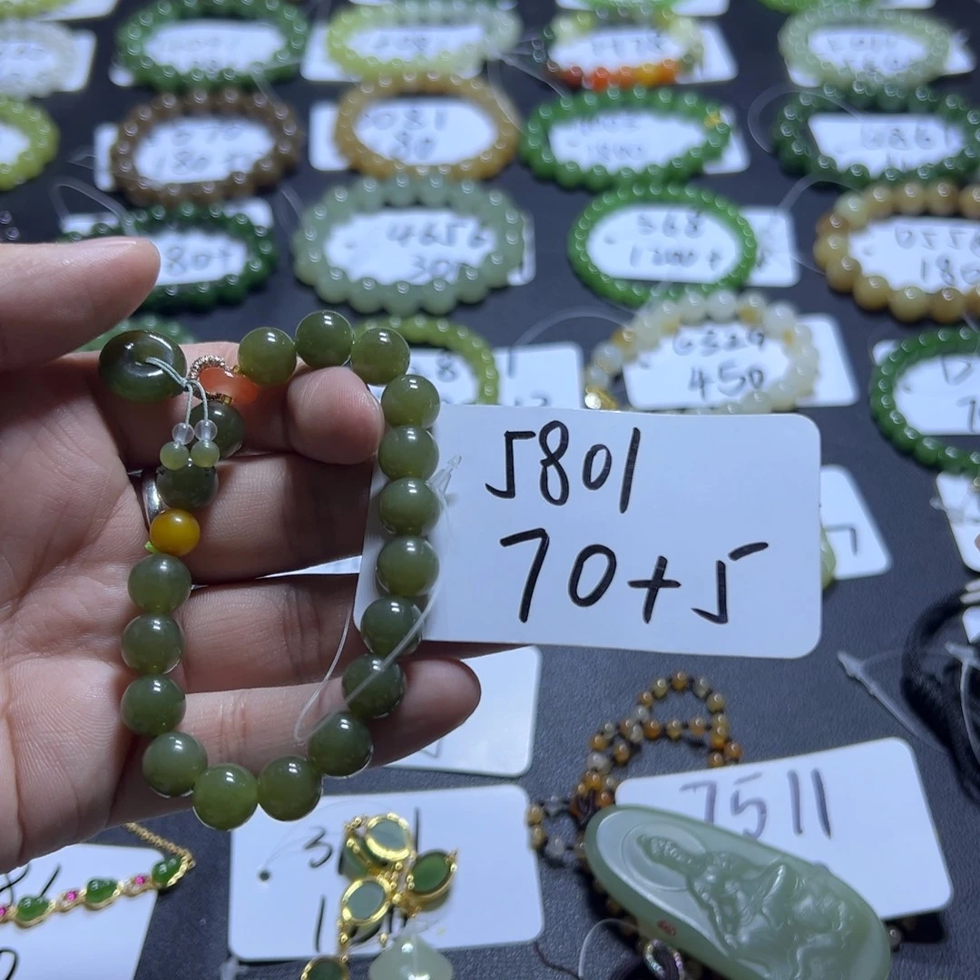 和田玉未镶嵌手串5801