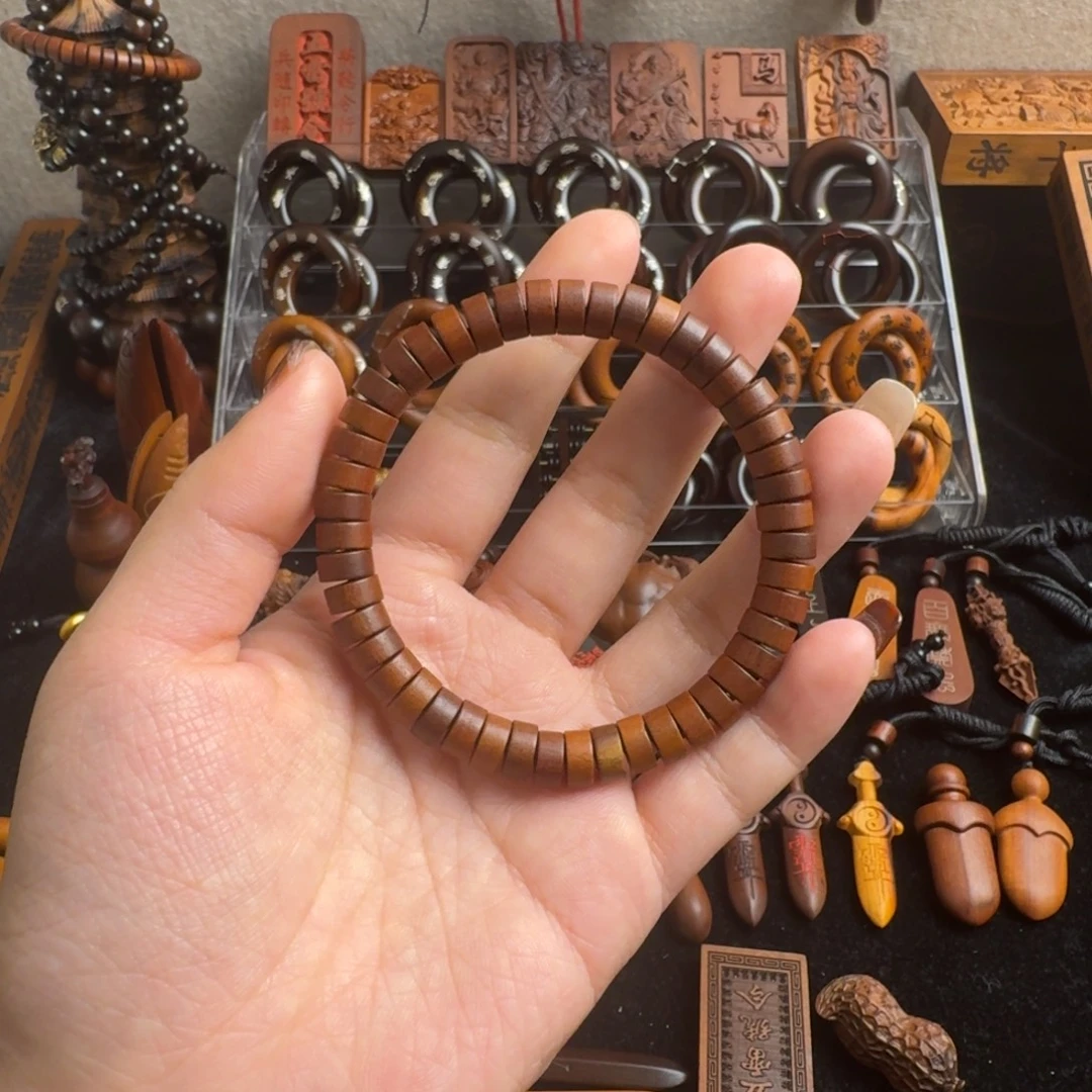 枣木老料药片手串0.8