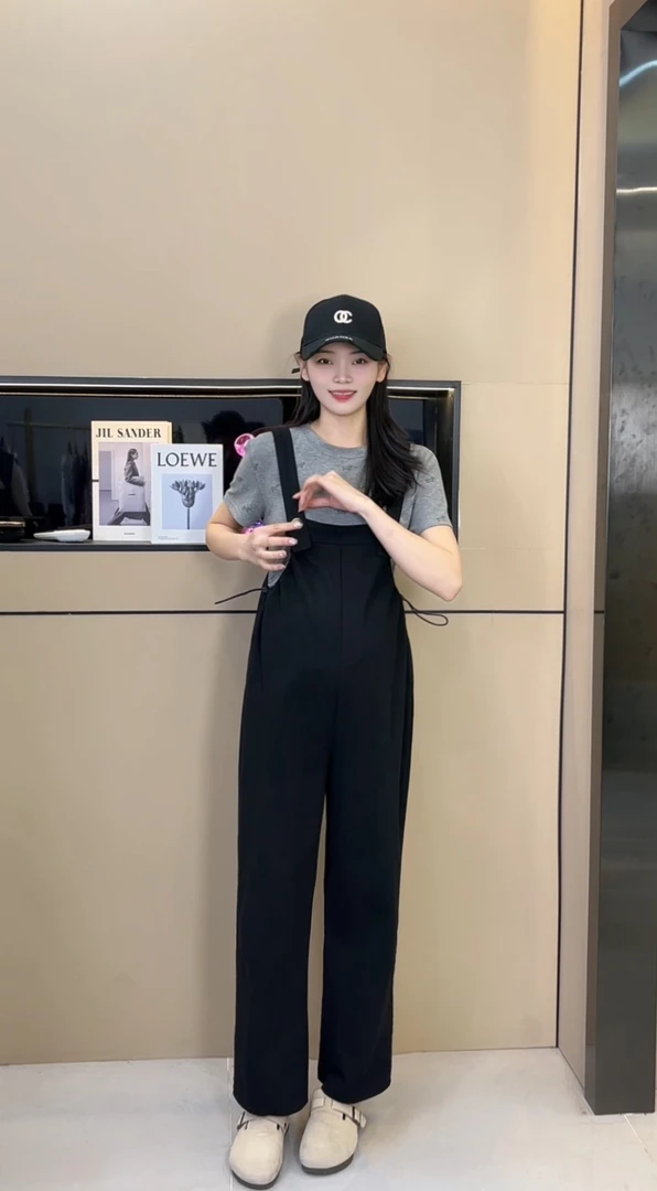 【玫瑰优选】孕妇装2025夏季新款背带裤孕妇上衣时尚显瘦孕妇背带裤