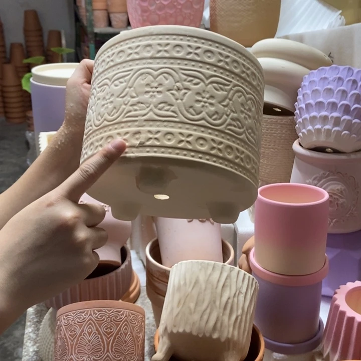 19×15白陶三脚波西米亚1个