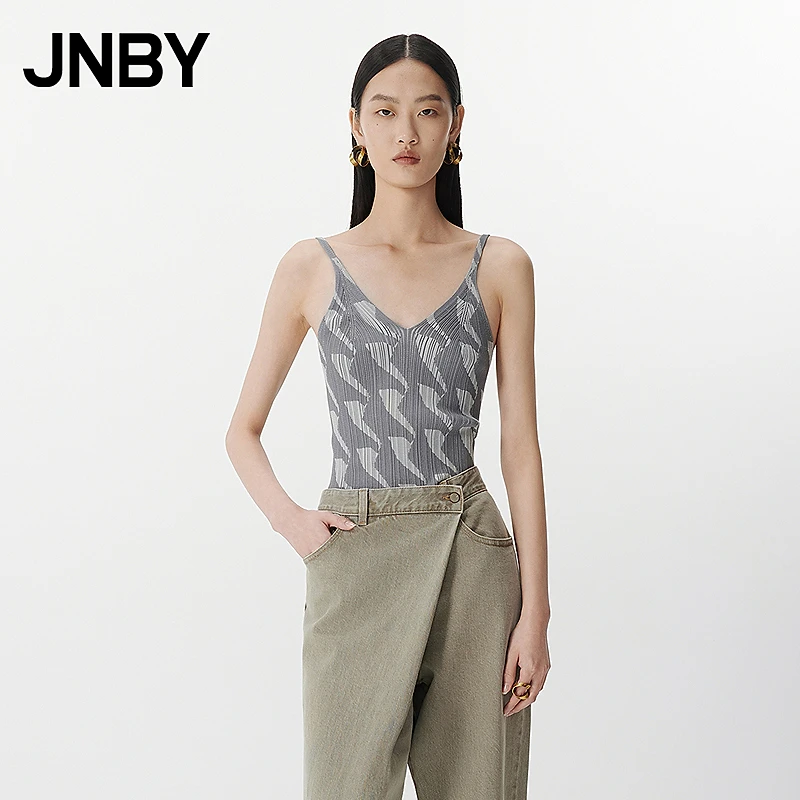 【商场同款】JNBY/江南布衣25夏新品毛衫背心修身V领5P4314940