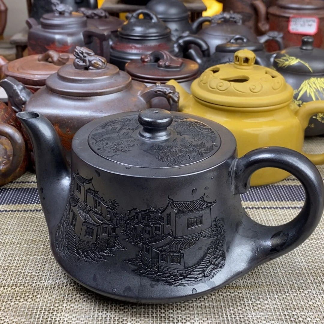 茶壶紫砂微瑕不退不换500cc