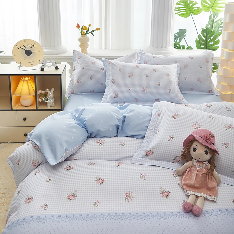 全棉100%纯棉四件套l｜2025新款新疆棉床上用品卡通被套床笠三件套