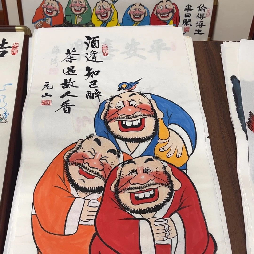 国画纯手绘禅意画作品