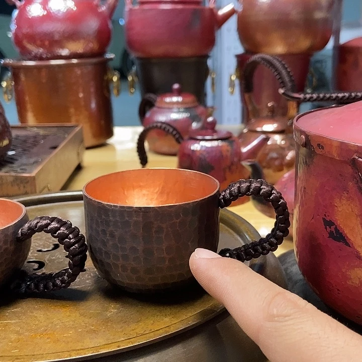 纯手工制作紫铜铜杯