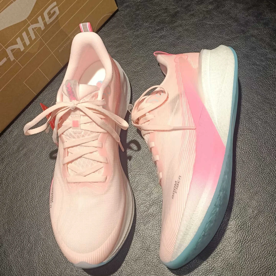 李宁赤兔8Pro女子跑步鞋透气弹力舒适耐磨超轻竞速运动鞋ARPV006