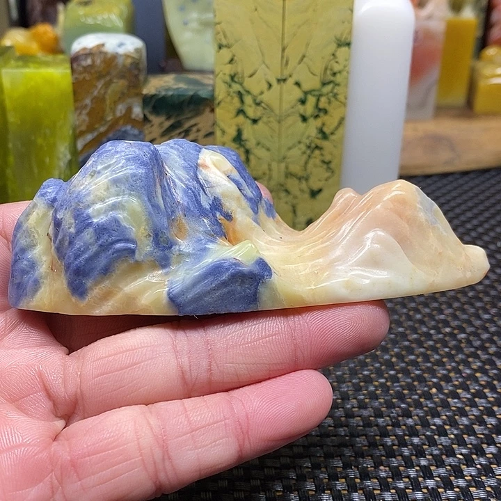 昌化石印石青田蓝带