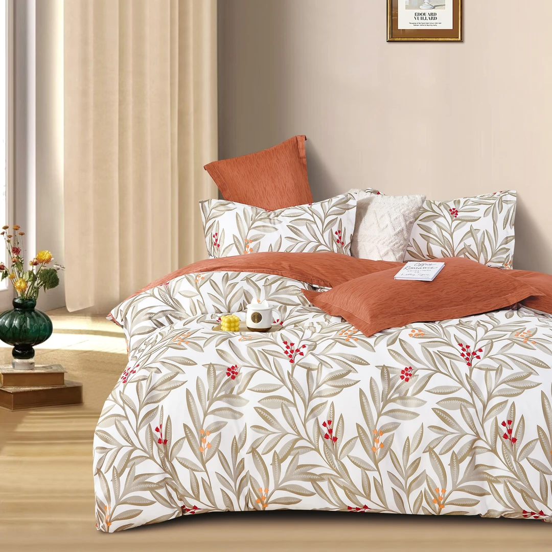 【芙晚2米被罩】高支高密水洗斜纹棉被罩AB版