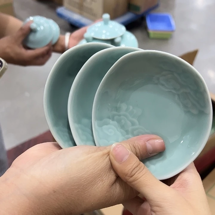 龙泉云间青瓷小米茶器