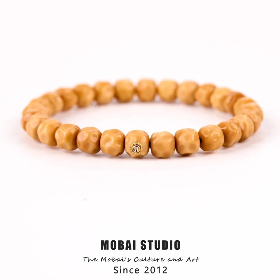 MOBAI Design糖心料龙脊菩提手工无相单圈手串