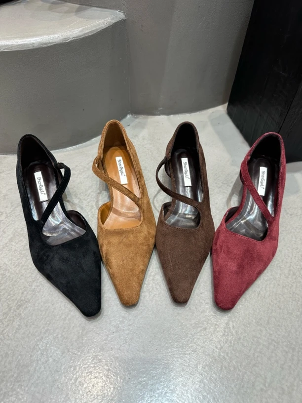 6119-21浅口一字鞋2025新款法式平底单鞋女柔软气质