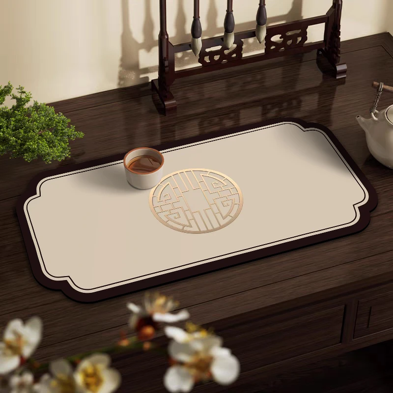 中式茶具垫沥水垫茶杯垫黑科技升级款第九代茶席吸水垫防滑橡胶底