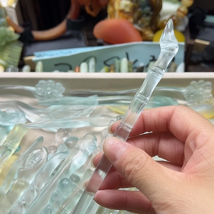 蛇纹石玉未镶嵌发簪