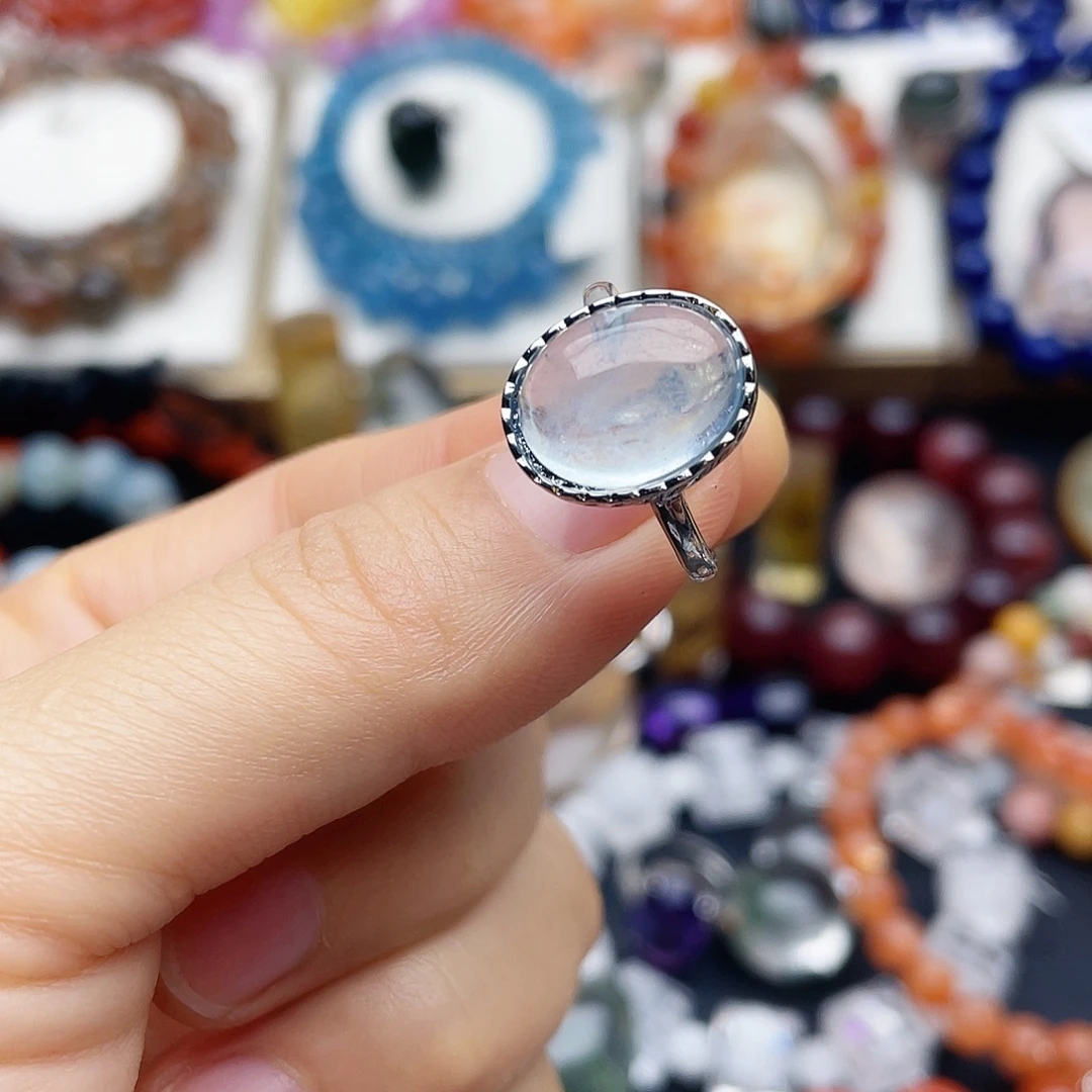 银S925镶嵌烟晶戒指