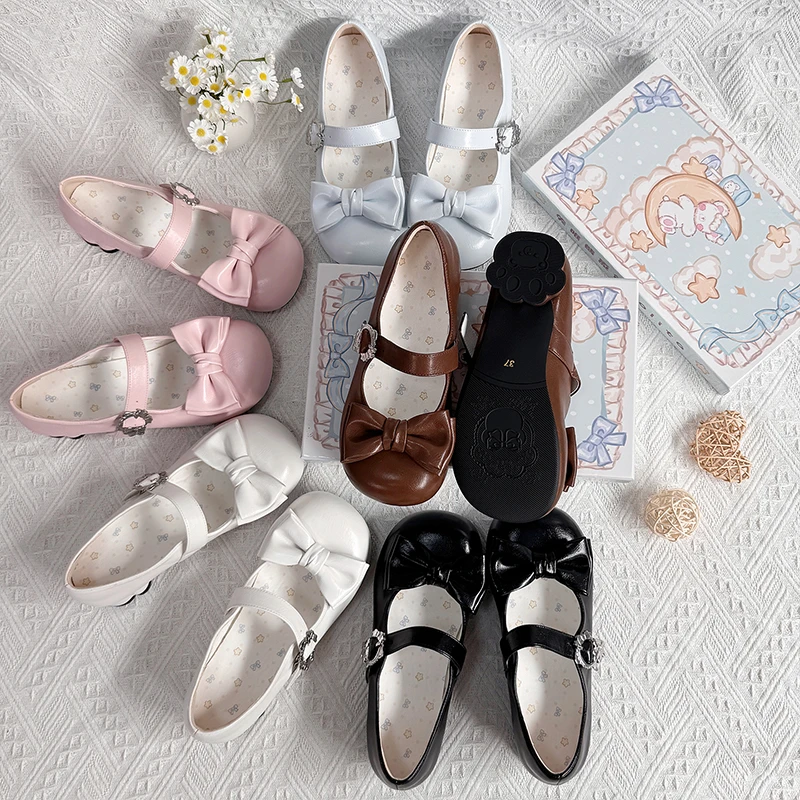 【眠眠熊】失眠熊Lolita原创基础jk小皮鞋可爱少女日常百搭浅口单鞋