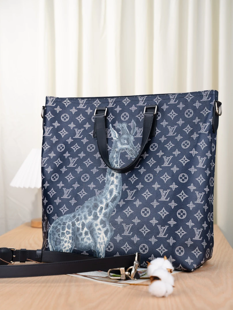 99新 LV （5235）lv 动物园系列 长颈鹿托特 手提包 Tote