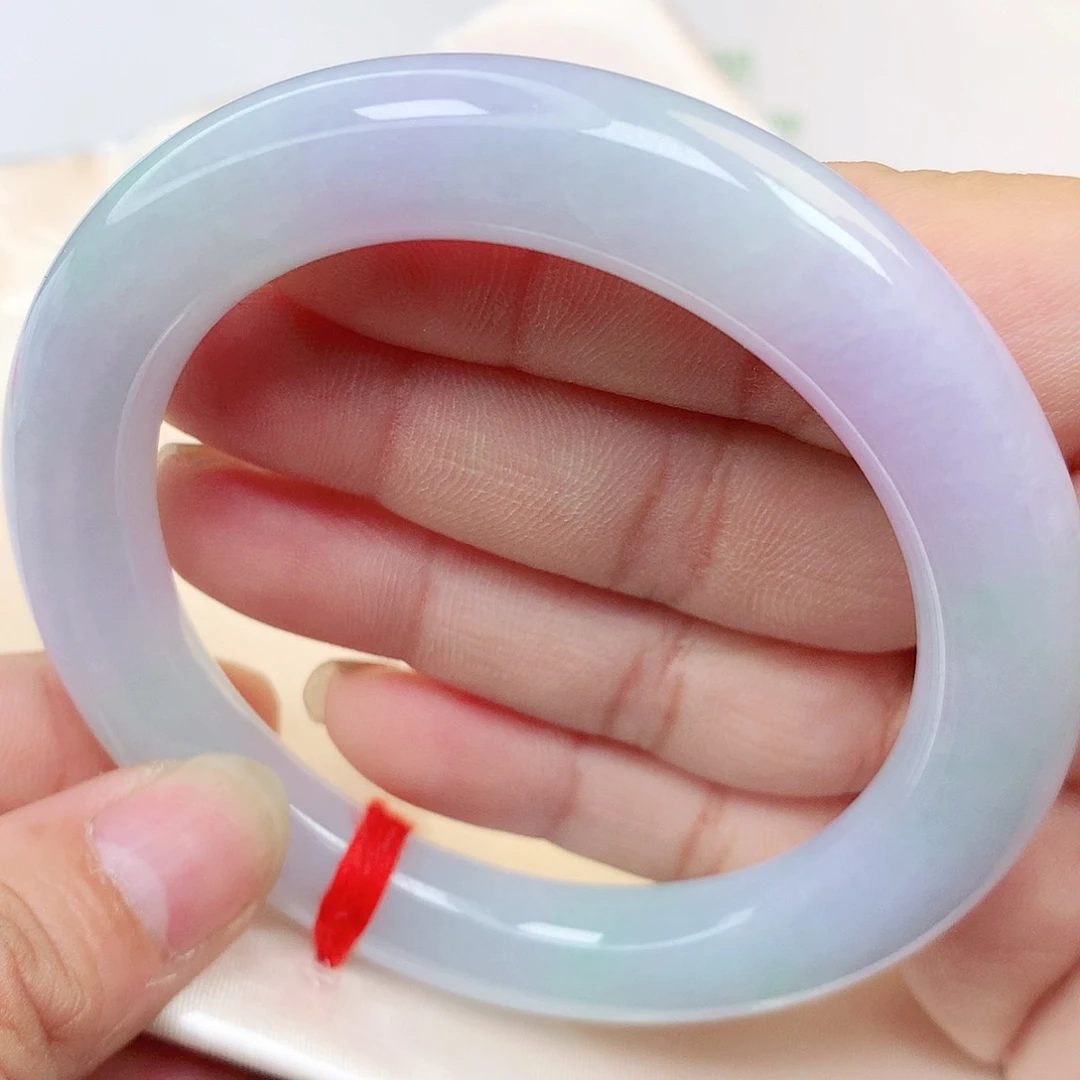 未镶嵌手镯翡翠1131号缅甸纯天然A货翡翠春带彩圆条