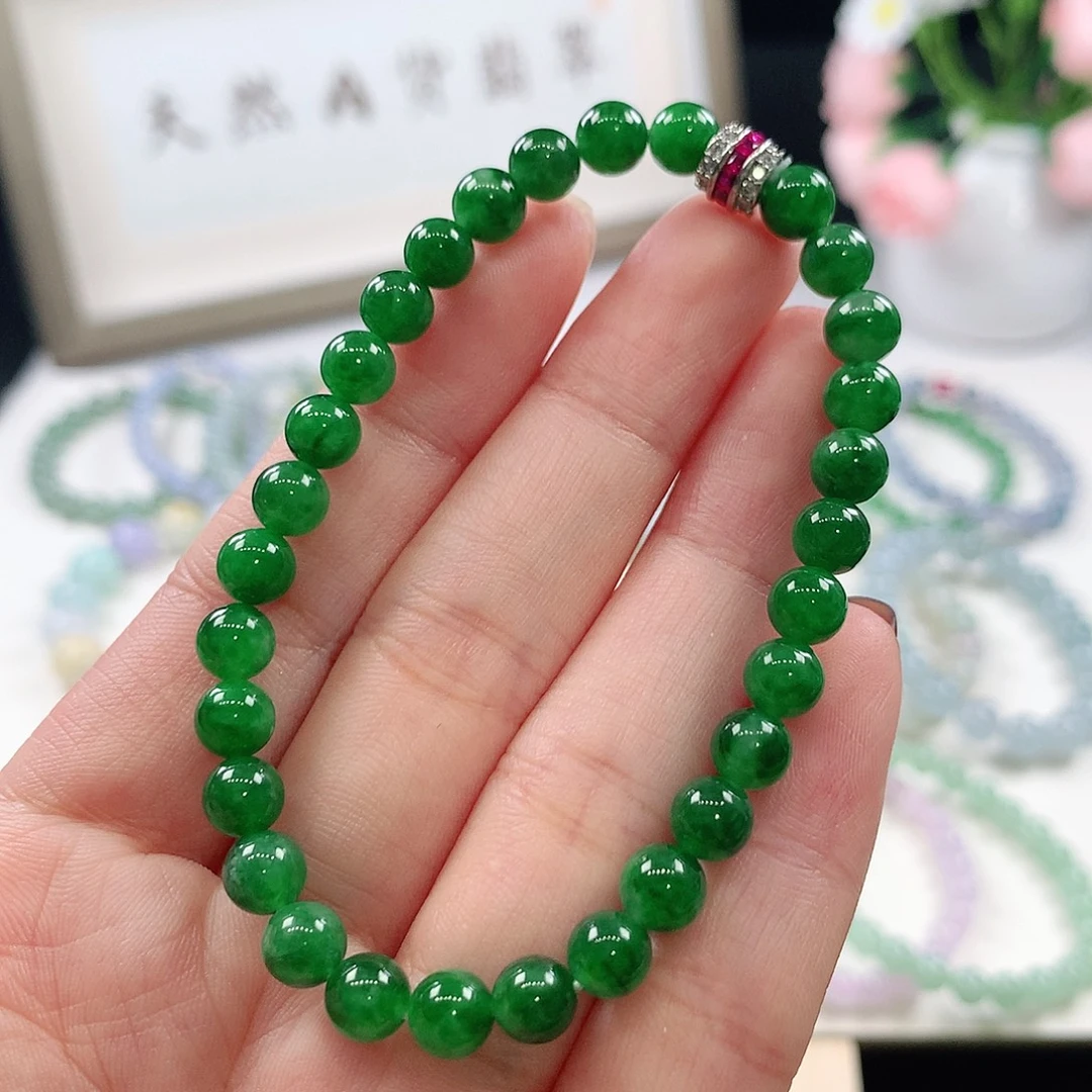 翡翠未镶嵌手链6mm