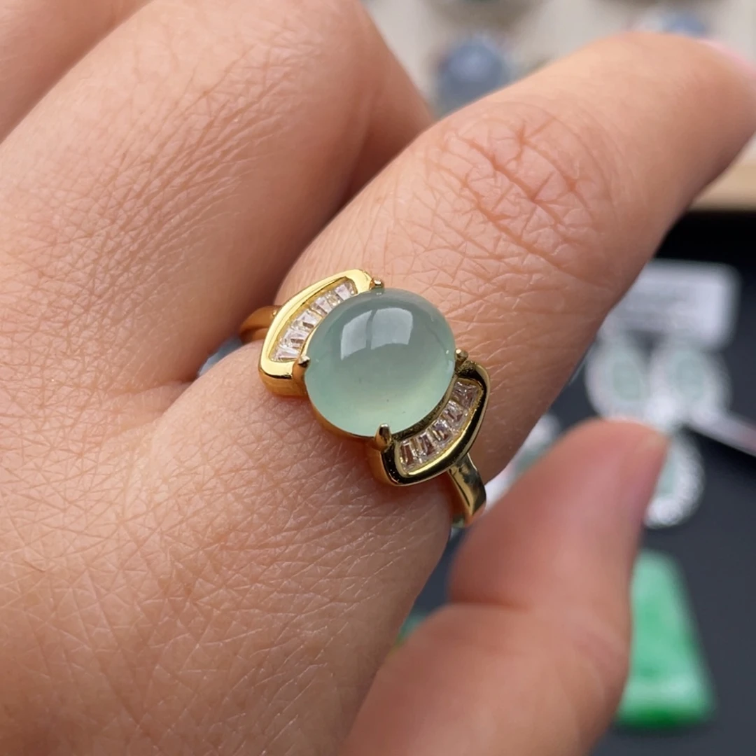 翡翠银S925镶嵌吊坠(不含链)