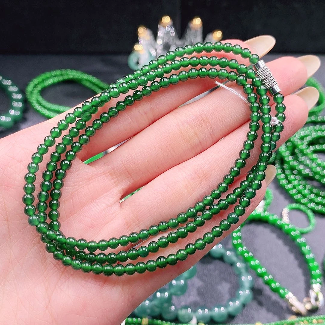 翡翠未镶嵌手串项链