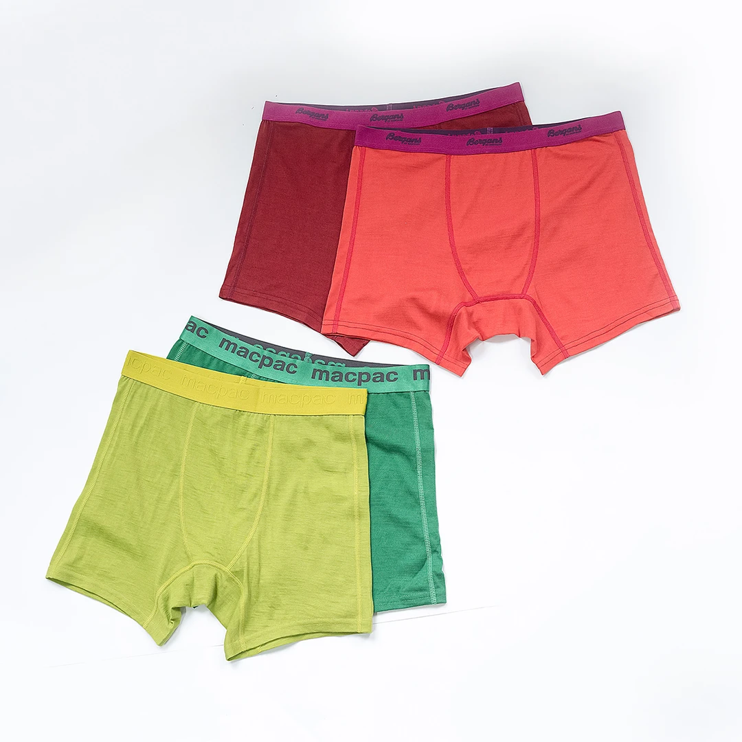 3条装美利奴100%羊毛透气吸汗低腰男士平角内裤