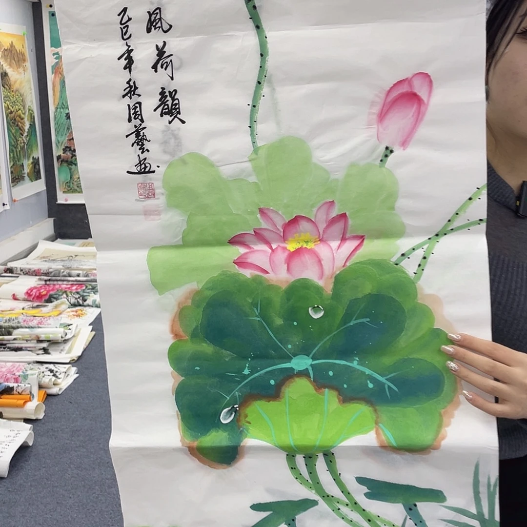 国画国画作品小姐姐放漏…