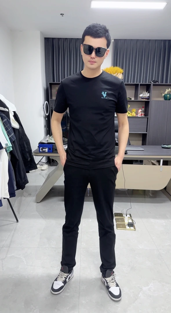 海夏季棉质圆领短袖T64