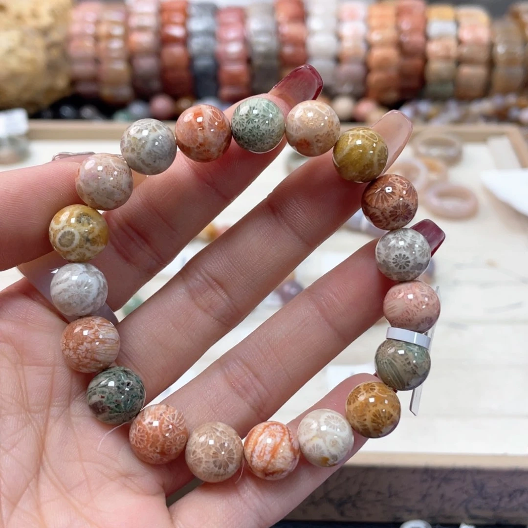 硅化珊瑚（珊瑚玉）手链未镶嵌菡*611