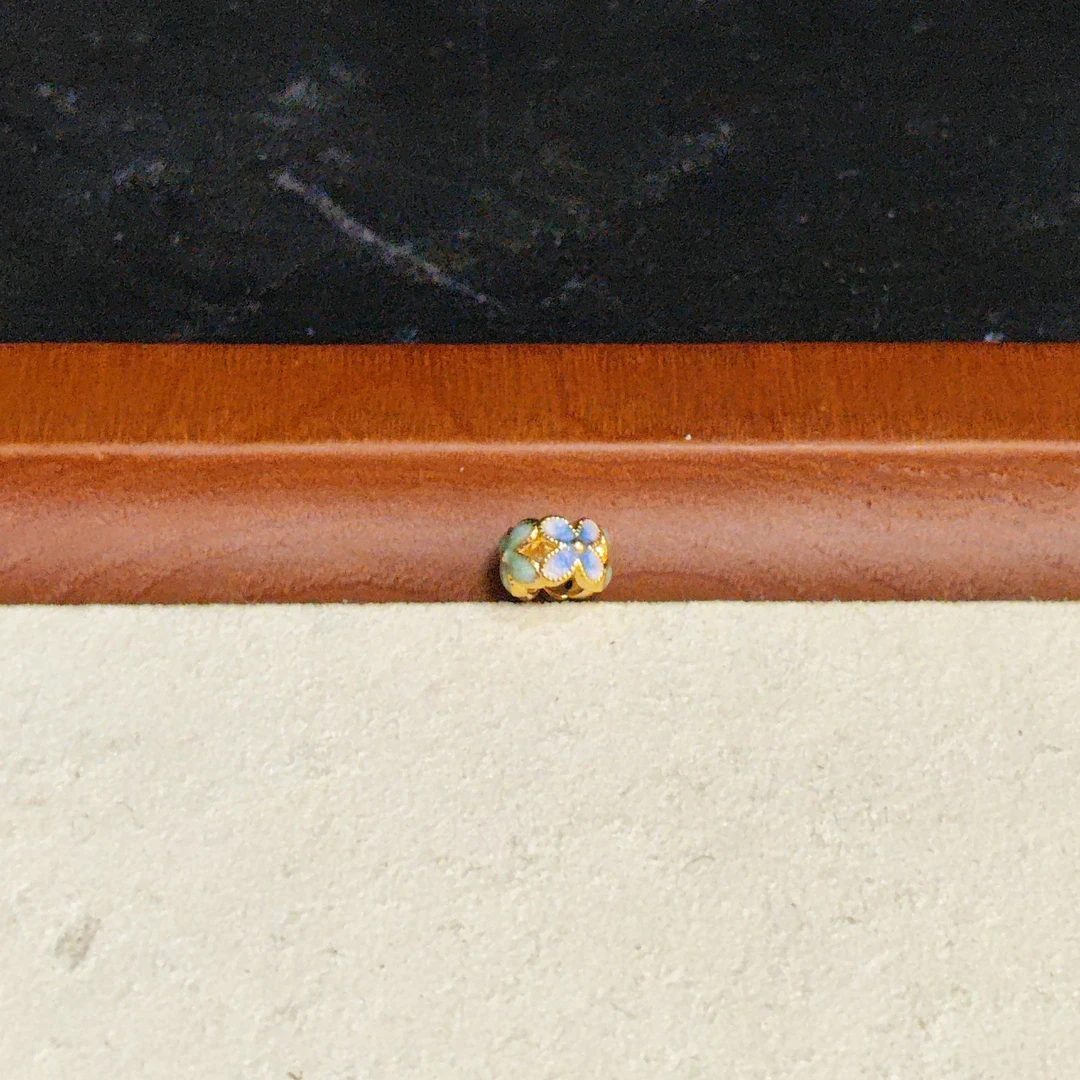 足金999珐琅彩花瓣跑环