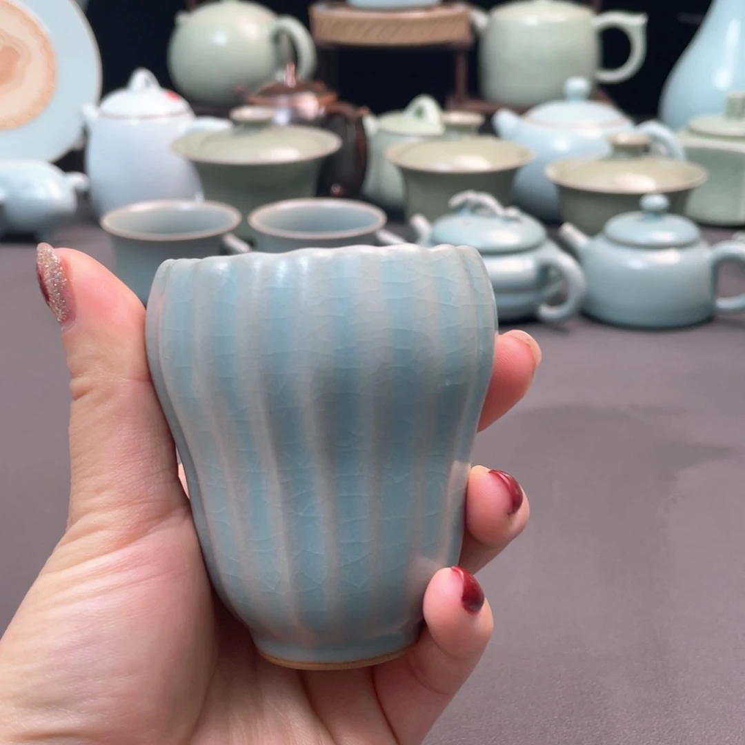 杯气的柴佛手莲花杯不带礼盒