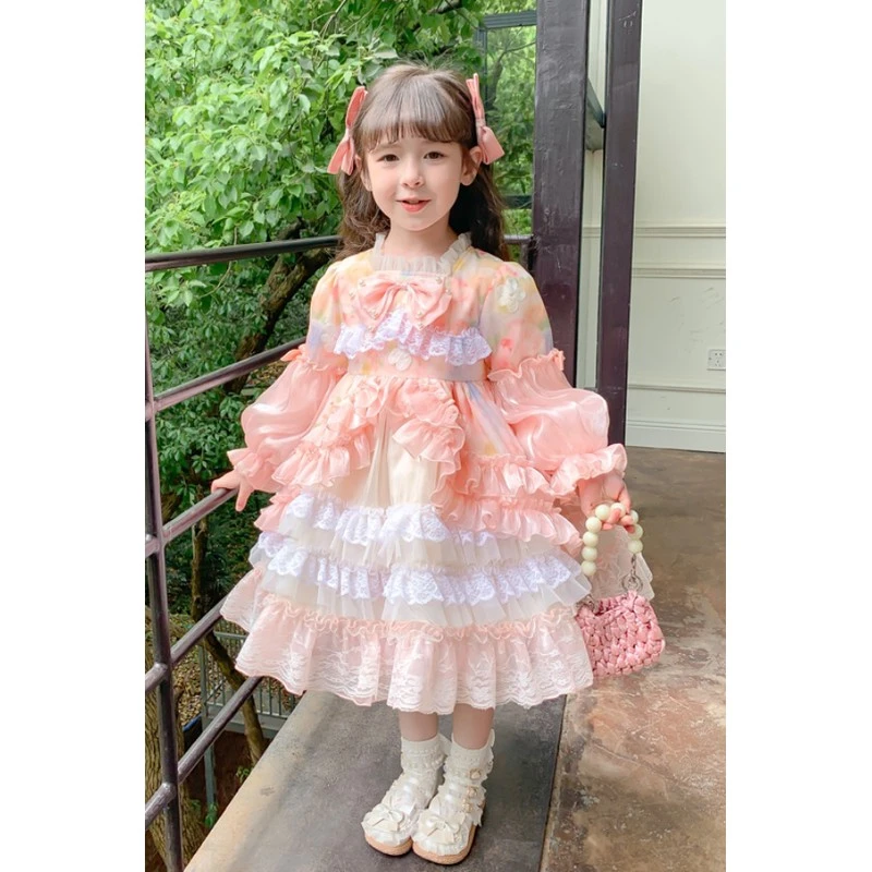儿童秋装公主裙宝宝洛丽塔连衣裙新款小女孩蓬蓬裙加绒冬季生日裙