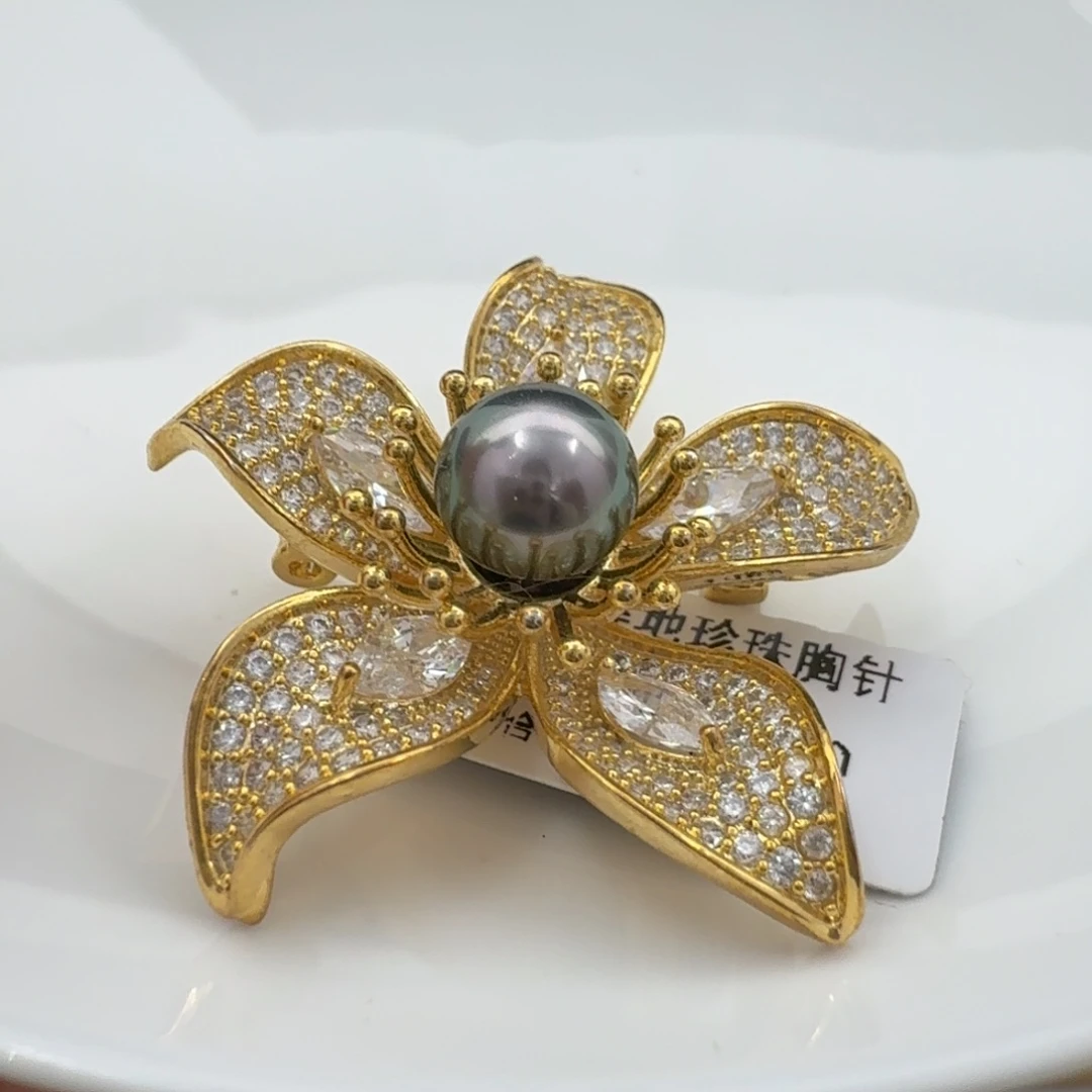海水珍珠胸针未镶嵌