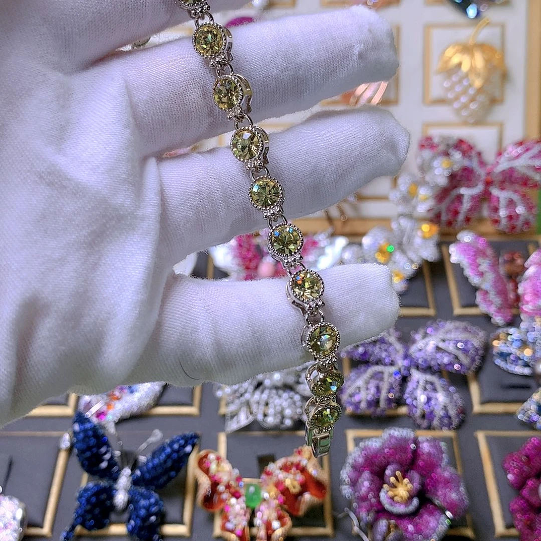 合成立方氧化锆铜施华洛水晶手链