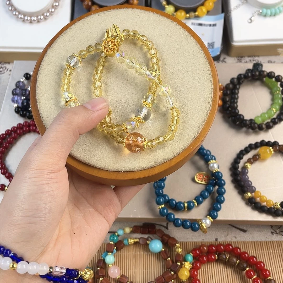 针钠钙石手饰银S925镀金镶嵌